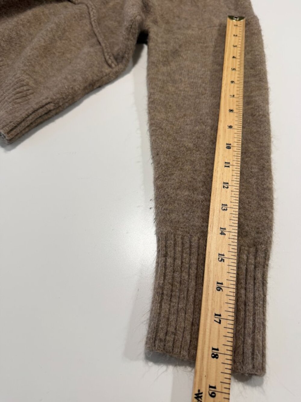 RW&CO Taupe Turtleneck Sweater with Braided Heart Motif - Picture 6 of 9